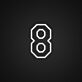 Number 8 LED Neon Sign