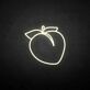 Peach with Top Leaves LED Neon Sign