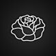 Blooming Rose Head LED Neon Sign