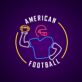 American Football Player LED Neon Sign