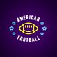 American Football with Stars LED Neon Sign