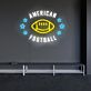 American Football with Stars LED Neon Sign