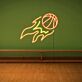 Flaming Basketball LED Neon Sign