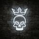 King Skull With Crown Neon Sign Add a regal, edgy vibe to your space