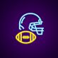 American Football Helmet and Ball LED Neon Sign