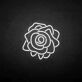 Spiral Rose Bloom LED Neon Sign