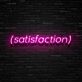 (Satisfaction) Parenthesized Text LED Neon Sign