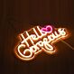 Hello Gorgeous with Heart LED Neon Sign