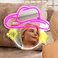 Cowboy Hat and Stars Neon Mirror Sign
