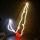 Abstract Red and White Upright Outline LED Neon Sign
