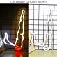 Abstract Red and White Upright Outline LED Neon Sign