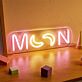MOON Lettering LED Neon Sign with Crescent-Shaped O’s