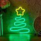 Spiral Christmas Tree with Star LED Neon Sign