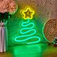Spiral Christmas Tree with Star LED Neon Sign