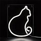 Sitting Cat with Curled Tail LED Neon Sign