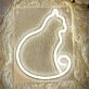 Sitting Cat with Curled Tail LED Neon Sign