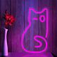 Winking Cat Outline LED Neon Sign