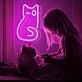 Winking Cat Outline LED Neon Sign