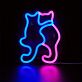 Two Cats Outline LED Neon Sign