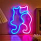 Two Cats Outline LED Neon Sign