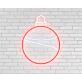 Christmas Bauble with Curved Lines LED Neon Sign