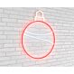 Christmas Bauble with Curved Lines LED Neon Sign