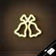Double Christmas Bells LED Neon Sign