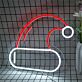 Santa Hat with Side Pompom LED Neon Sign
