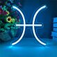 Pisces Zodiac Symbol LED Neon Sign
