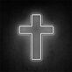 Plain Cross Outline LED Neon Sign