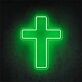 Plain Cross Outline LED Neon Sign
