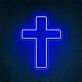 Plain Cross Outline LED Neon Sign