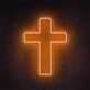 Plain Cross Outline LED Neon Sign