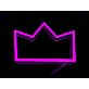 Three-Point Crown Outline LED Neon Sign