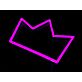 Three-Point Crown Outline LED Neon Sign