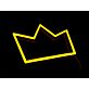 Three-Point Crown Outline LED Neon Sign
