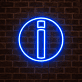 Custom Circled Lowercase i LED Neon Sign
