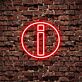 Custom Circled Lowercase i LED Neon Sign