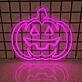 Triangle-Eyed Jack-o-Lantern LED Neon Sign