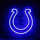 Blue Horseshoe Football LED Neon Sign