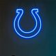 Blue Horseshoe Football LED Neon Sign