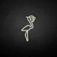 Flamingo with Hat LED Neon Sign