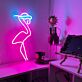 Flamingo with Hat LED Neon Sign