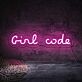 Brighten Your Workspace and Girls' Night with the Girl Code LED Neon Sign.