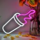 Tipped Cup with Splash LED Neon Sign