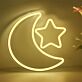 Crescent Moon and Star LED Neon Sign
