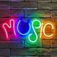 Rainbow Music Script LED Neon Sign