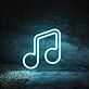 Double Eighth Notes LED Neon Sign