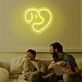 Dog Profile in Heart LED Neon Sign