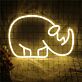 Elephant with Raised Trunk LED Neon Sign